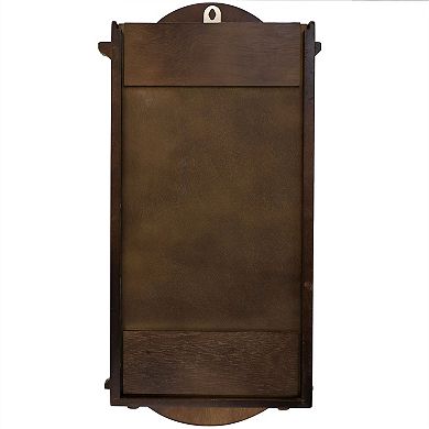 Bedford Clock Collection Noah 22 Inch Chestnut Wood Chiming Pendulum Wall Clock