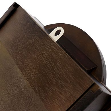 Bedford Clock Collection Noah 22 Inch Chestnut Wood Chiming Pendulum Wall Clock