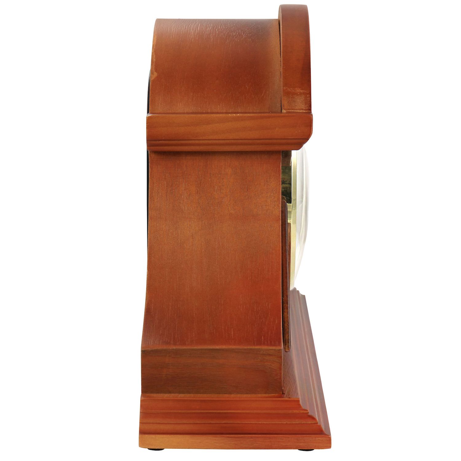Bedford Mantel Clock - Mahogany Cherry Finish, Quartz Movement With Chimes, Battery Powered