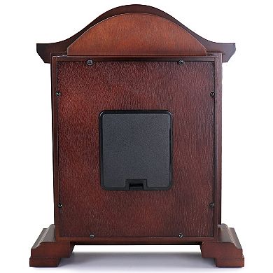 Bedford Clock Collection Redwood Mantel Clock with Chimes