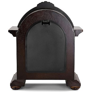 Bedford Clock Collection Chocolate Wood Mantel Clock with Chimes