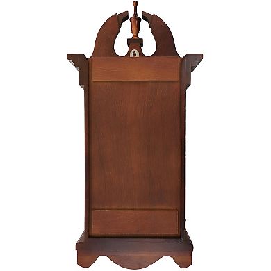 Bedford Clock Collection Delphine 27 Inch Mahogany Chiming Pendulum Wall Clock
