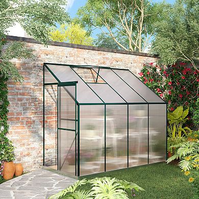 Outsunny 8' x 4' Walk-In Garden house Aluminum Polycarbonate, Vent,
