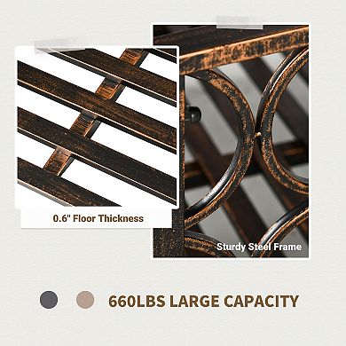 Outsunny 6' Garden Bridge with 660 lbs. Capacity Steel Pond Bridge,