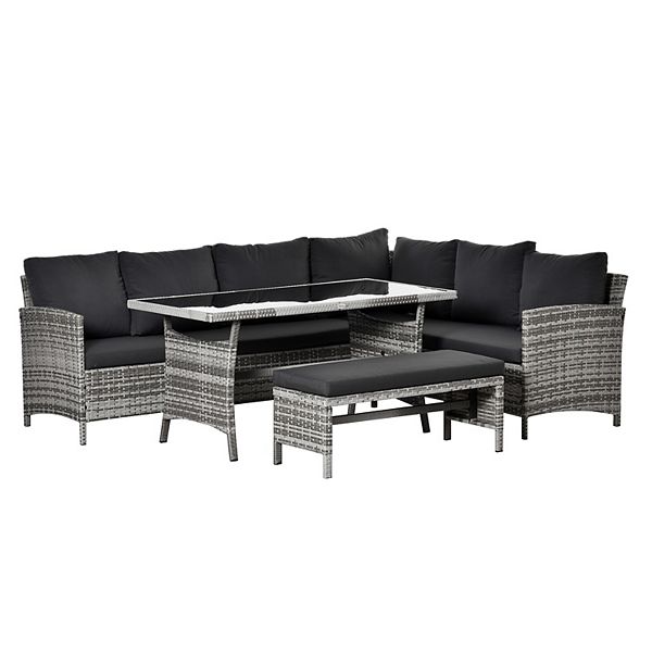 Outsunny discount grey rattan