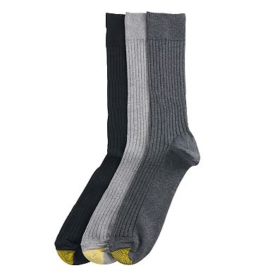 Men's GOLDTOE® 3-pack Canterbury Crew Fashion Dress Socks