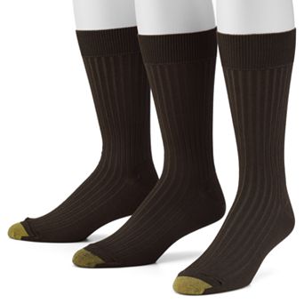 Men's GOLDTOE® 3-pack Canterbury Crew Socks