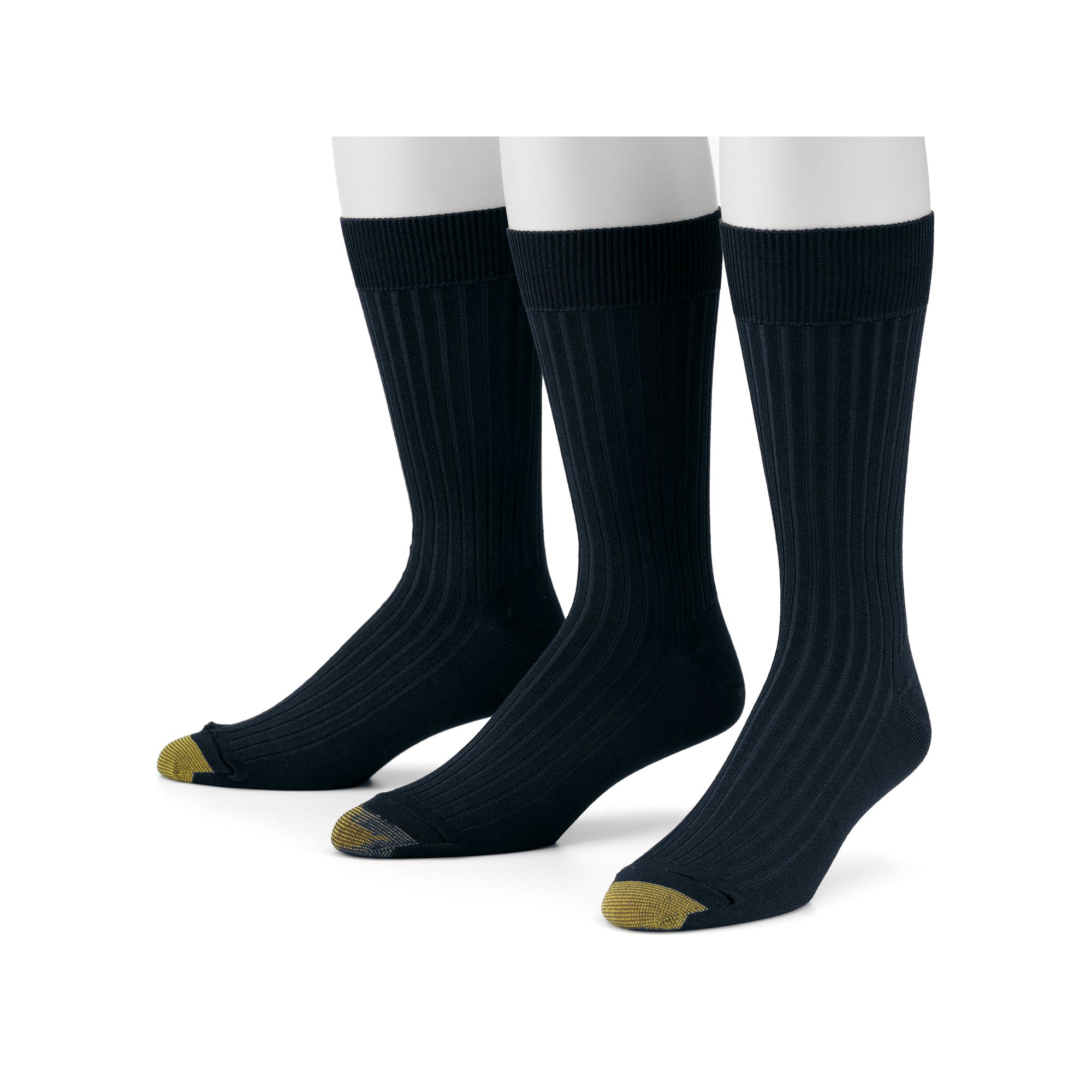 Mens GOLDTOE® 3-pack Canterbury Crew Socks, Size: 6-12, Blue