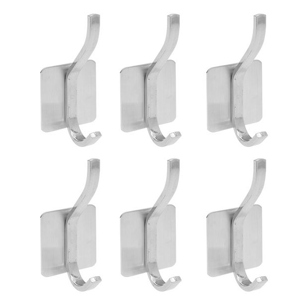 Pack of 6 Double Sided Adhesive Wall Hooks