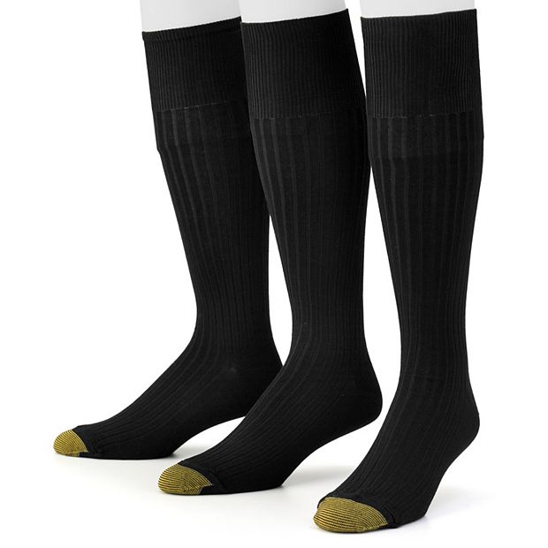 slim fit dress slacks Mens Gold Toe Canterbury Thin Ribbed Black Socks main image 1