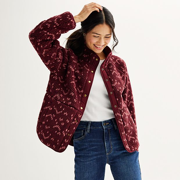 Women's Sonoma Goods For Life® Snap Through Fleece Jacket