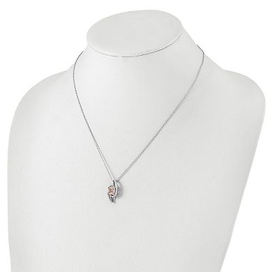 Sophie Miller Sterling Silver Cubic Zirconia & Simulated Morganite Necklace