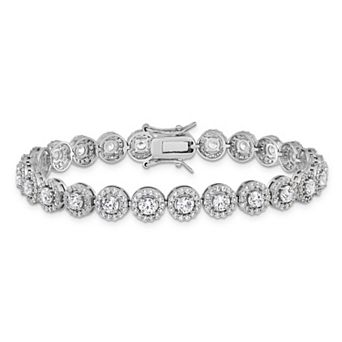 Sophie Miller Sterling Silver Cubic Zirconia Tennis Bracelet