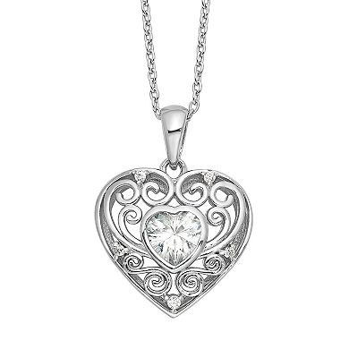 Sophie Miller Sterling Silver Cubic Zirconia Necklace