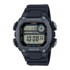 Casio Men's 10-Year Battery Digital Vibration Alarm Watch - W-735H