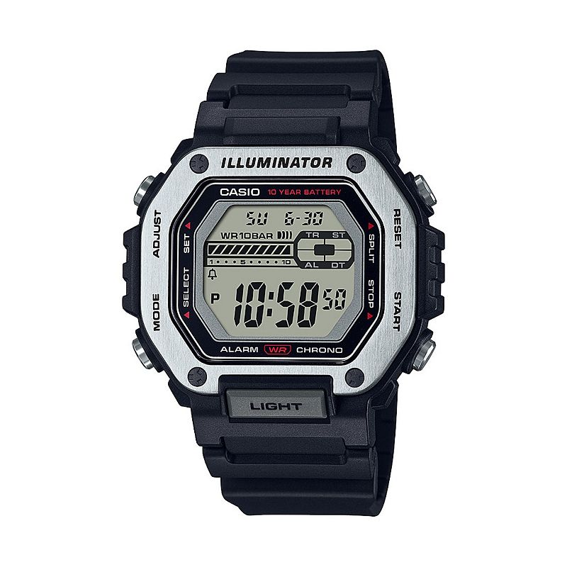 Casio Unisex Illuminator Digital Watch - MWD110H, Men's, Size: XL, Black