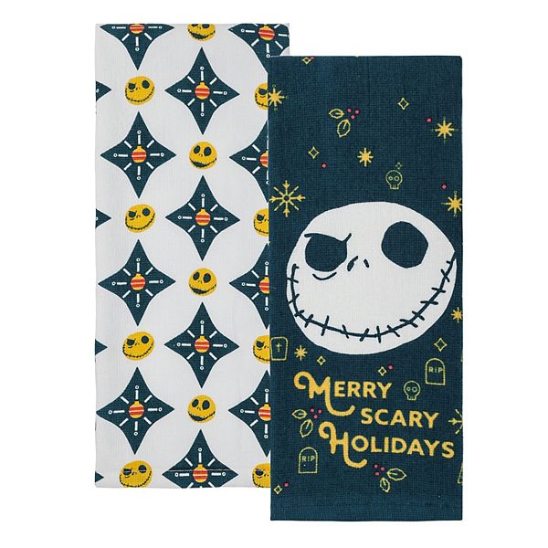 Nightmare Before Christmas Jack & Sally Kitchen Towels 2-Pack Goth  Spiderweb New
