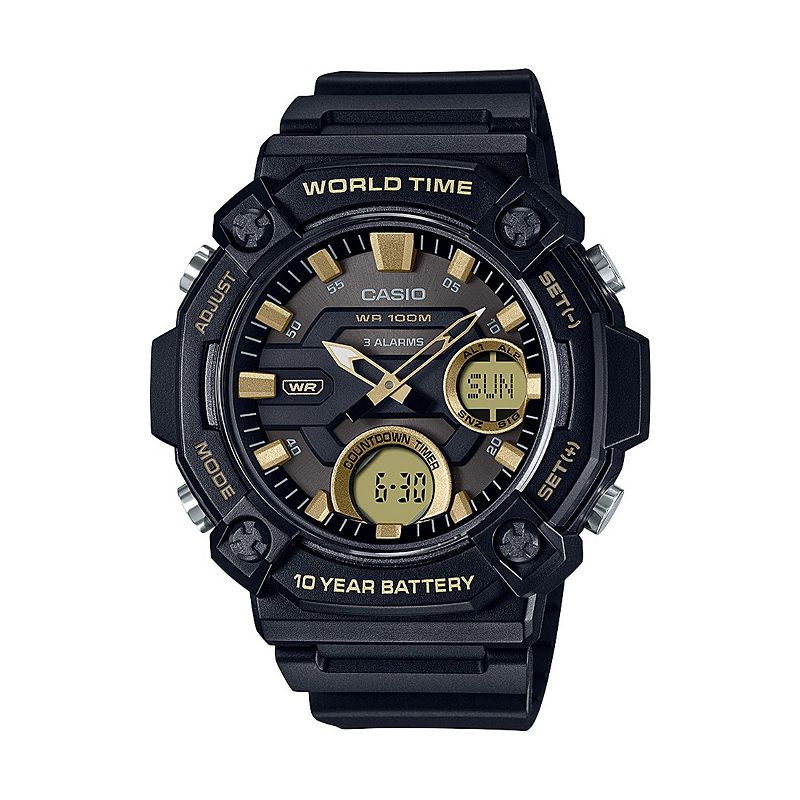 Casio Men's Heavy Duty Analog & Digital Watch, Size: XL, Black