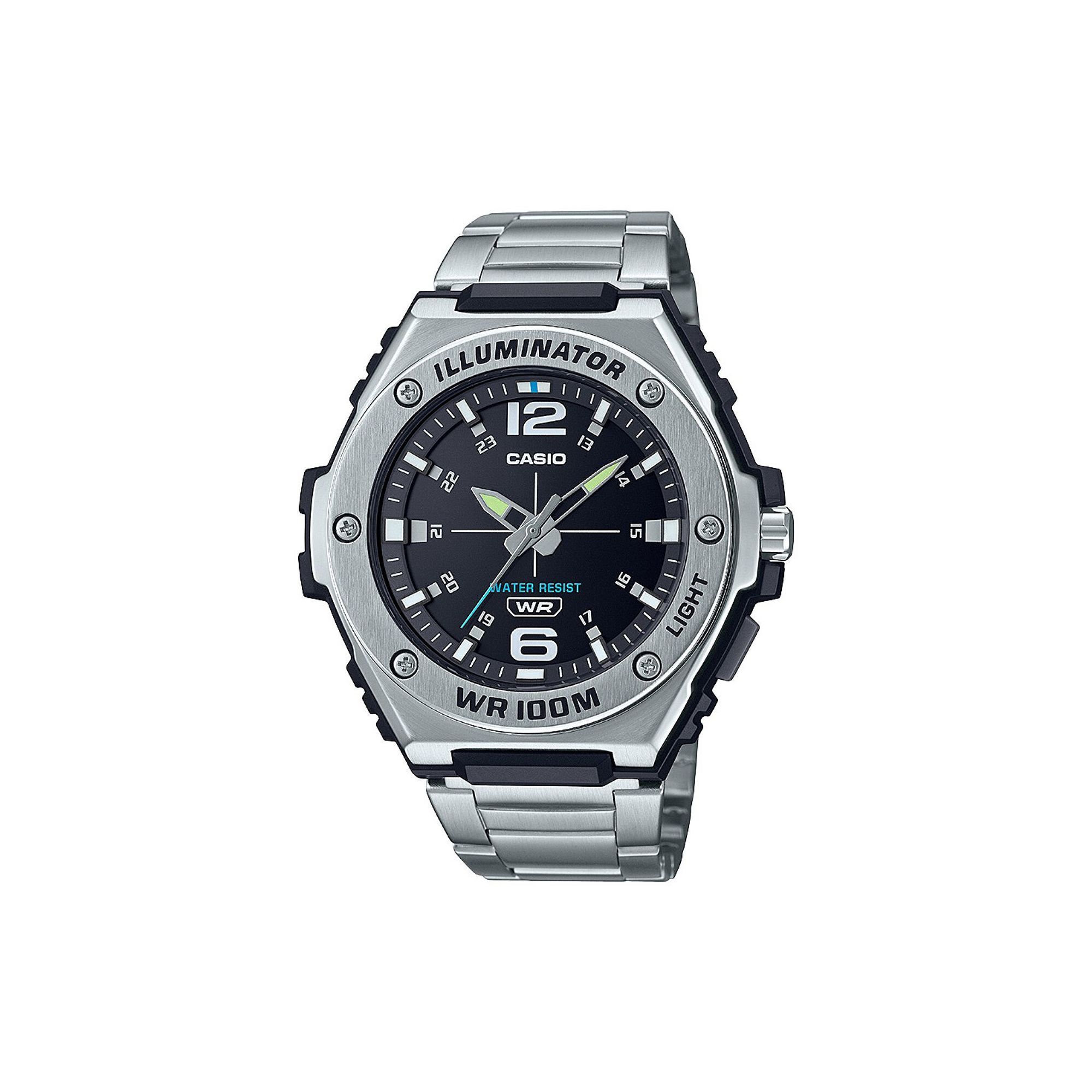 Casio Mens Heavy Duty Illuminator Stainless Steel Bracelet Analog Watch - 