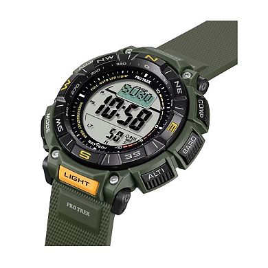 Casio Men's Pro Trek Biomass Tough Solar Atomic Triple-Sensor Titanium Bracelet Watch - PRG340