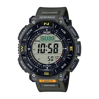 Casio Men's Pro Trek Biomass Tough Solar Atomic Triple-Sensor Titanium Bracelet Watch - PRG340