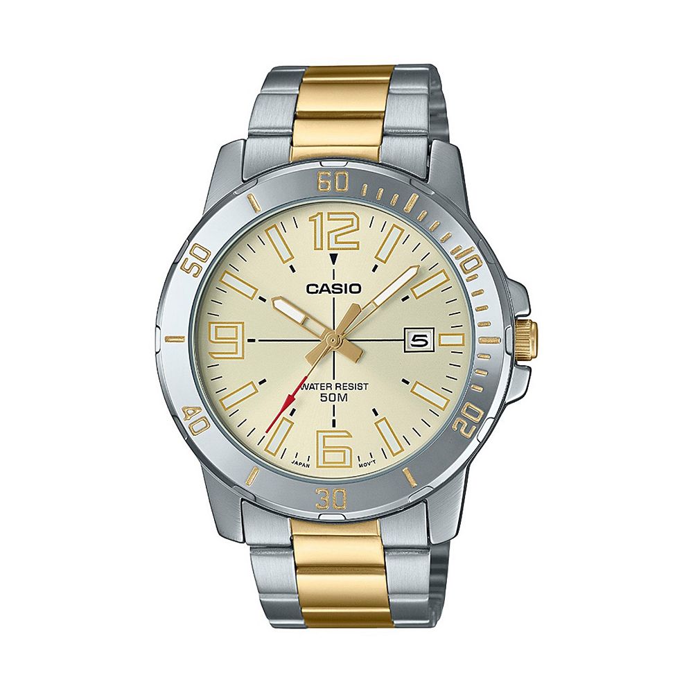 Casio Men's Two Tone Stainless Steel Bracelet Watch