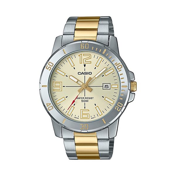 Casio Men's Two Tone Stainless Steel Bracelet Watch