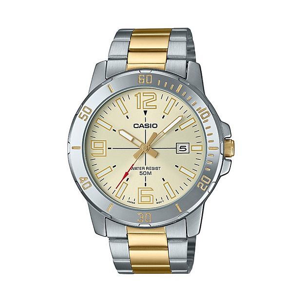 Casio Men's Two Tone Stainless Steel Bracelet Watch