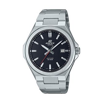 Casio Men's Edifice Classic Stainless Black Dial Bracelet Watch - EFB108D-1AV