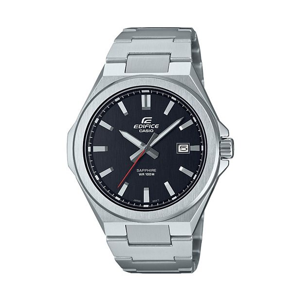 Casio Men's Edifice Classic Stainless Black Dial Bracelet Watch