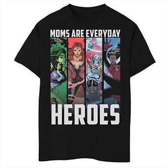 Boys Husky Marvel Avengers Moms Are Everyday Heroes Graphic Tee