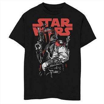 Boys Husky Star Wars Boba Fett Poster Graphic Tee