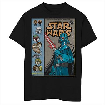 Boys Husky Star Wars Retro Comic Book Graphic Tee
