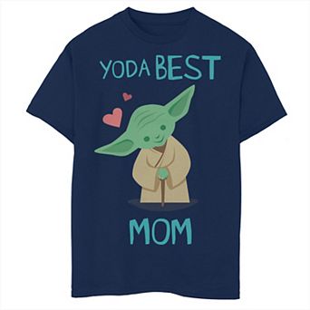 Boys Husky Star Wars Yoda Best Mom Yoda Chibi Portrait Graphic Tee
