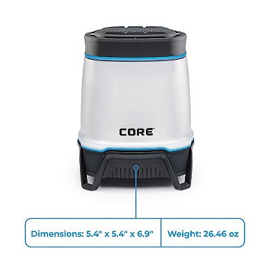 Core 1250L Rechargeable Bluetooth Speaker Lantern with USB Output