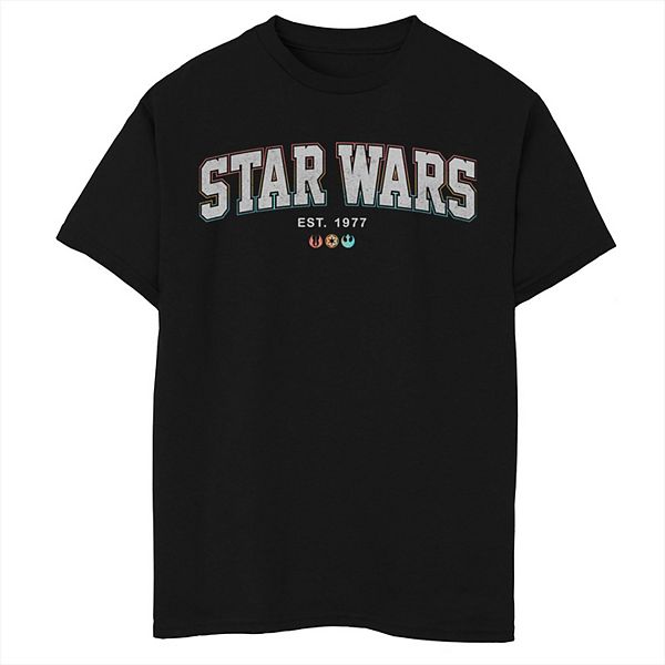 Boys 8 20 Star Wars Rainbow Outline Simple Star Wars Logo Tee 1406