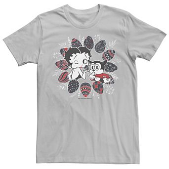Men's Betty Boop Easter Eggs Multi Pattern Circle Graphic Tee