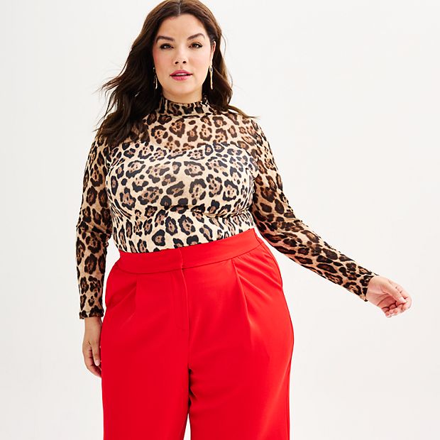 Leopard sale turtleneck kohls