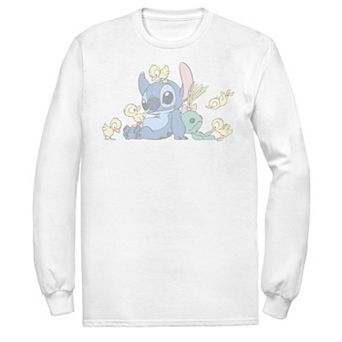 Disney's Lilo & Stitch Men's Ducky Kindness Stitch Long Sleeve Graphic Tee