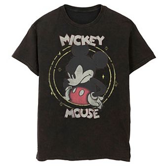 Disney's Mickey Mouse Men's Mickey & Friends Static Portrait Wash Graphic Tee