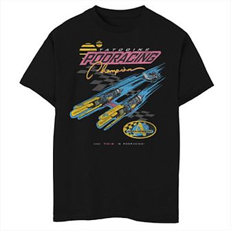 Boys Husky Star Wars Pod Racing Champion Neon Space Racer Graphic Tee