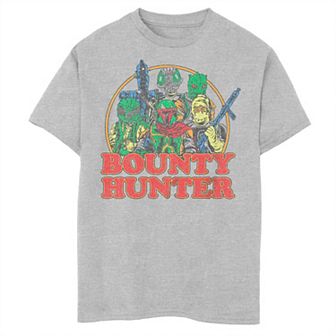 Boys Husky Star Wars Boba Fett Group Shot Bounty Hunters Graphic Tee