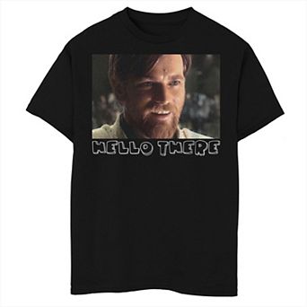 Boys Husky Star Wars Obi-Wan Kenobi Movie Picture Hello There Graphic Tee