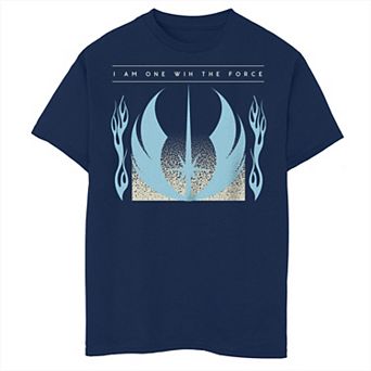 Boys Husky Star Wars Jedi I Am One With The Force Graphic Tee