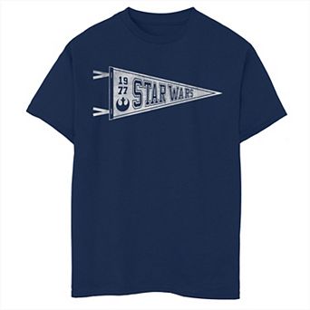 Boys Husky Star Wars 1977 Rebel Star Wars College Banner Graphic Tee