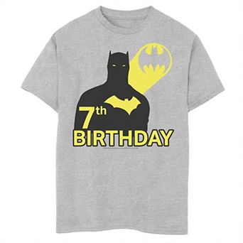Boys 8-20 DC Comics Batman 7th Birthday Silhouette Graphic Tee