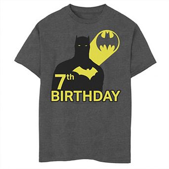 Boys 8-20 DC Comics Batman 7th Birthday Silhouette Graphic Tee