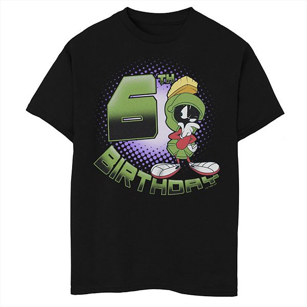 Boys 8-20 Looney Tunes Marvin The Martian 6th Birthday Graphic Tee