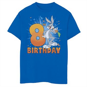 Boys 8-20 Looney Tunes Bugs Bunny 8th Birthday Graphic Tee