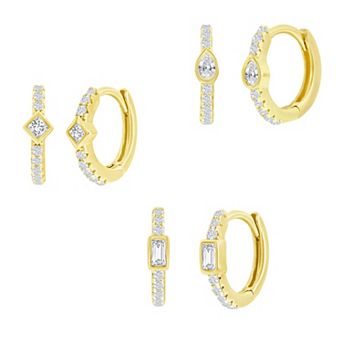 Argento Bella Sterling Silver Pear Shaped Cubic Zirconia Set